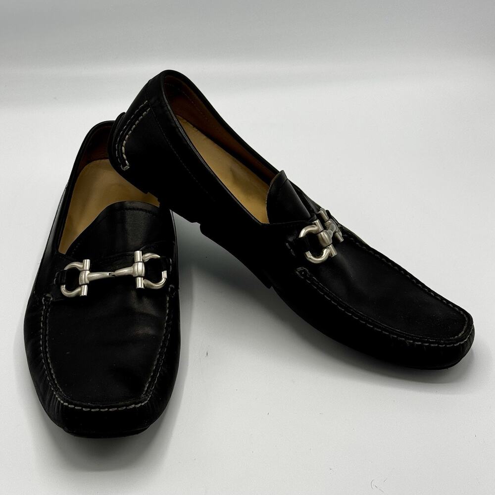 Salvatore Ferragamo Parigi Bit Driving Moccasin Loafers Black Shoes Men’s US 13D